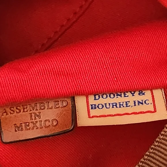 EUC Dooney & Bourke Plaid Designer Tote Bag - Brown and Tan - Picture 8 of 9